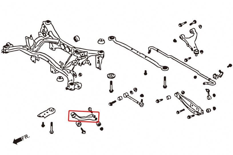 Hardrace Rear Traction Rod Subaru