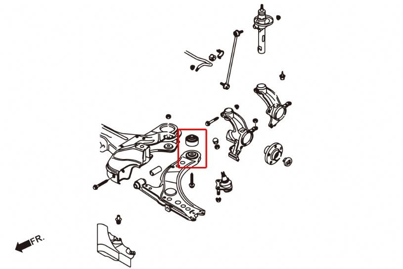 Hardrace Front Lower Arm - Rear Bushing Audi, Skoda, Volkswagen