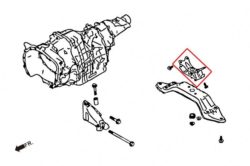 Hardrace Rear Tranmission Mount Subaru
