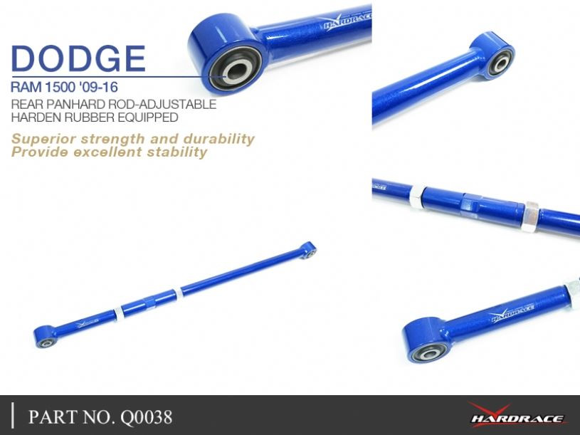 Hardrace Rear Panhard Rod-adjustable Dodge Ram, Jeep Gladiator Hardrace Rear Panhard Rod-adjustable Dodge Ram, Jeep Gladiator