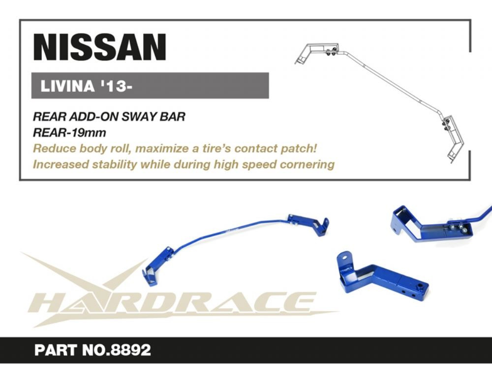 Hardrace Rear Add-on Sway Bar Nissan Livina