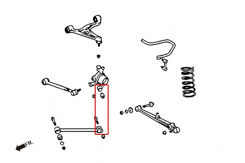 Hardrace Rear Connect Knuckle Bush Lexus, Toyota
