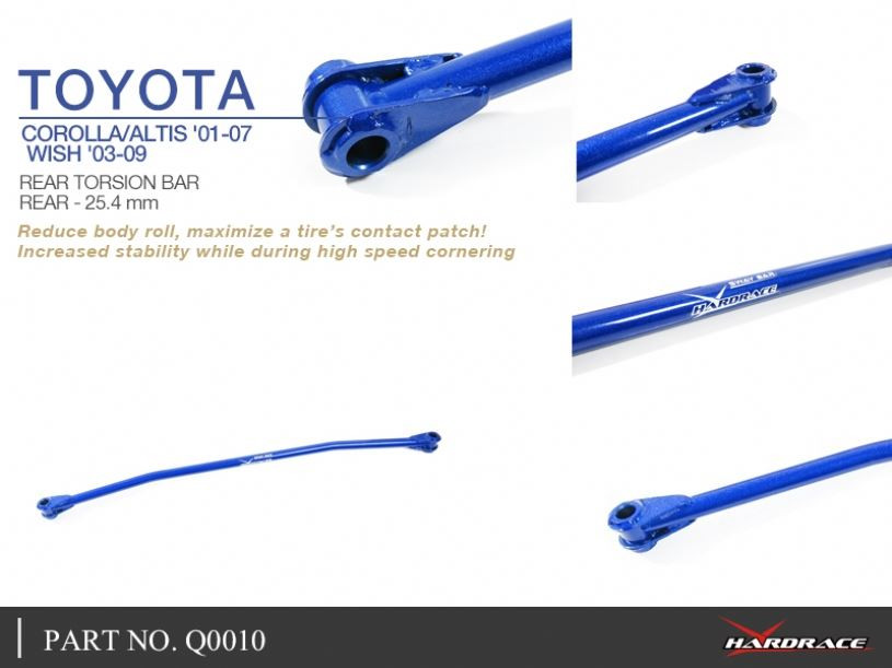 Hardrace Rear Torsion Bar Toyota Corolla/altis/auris, Wish