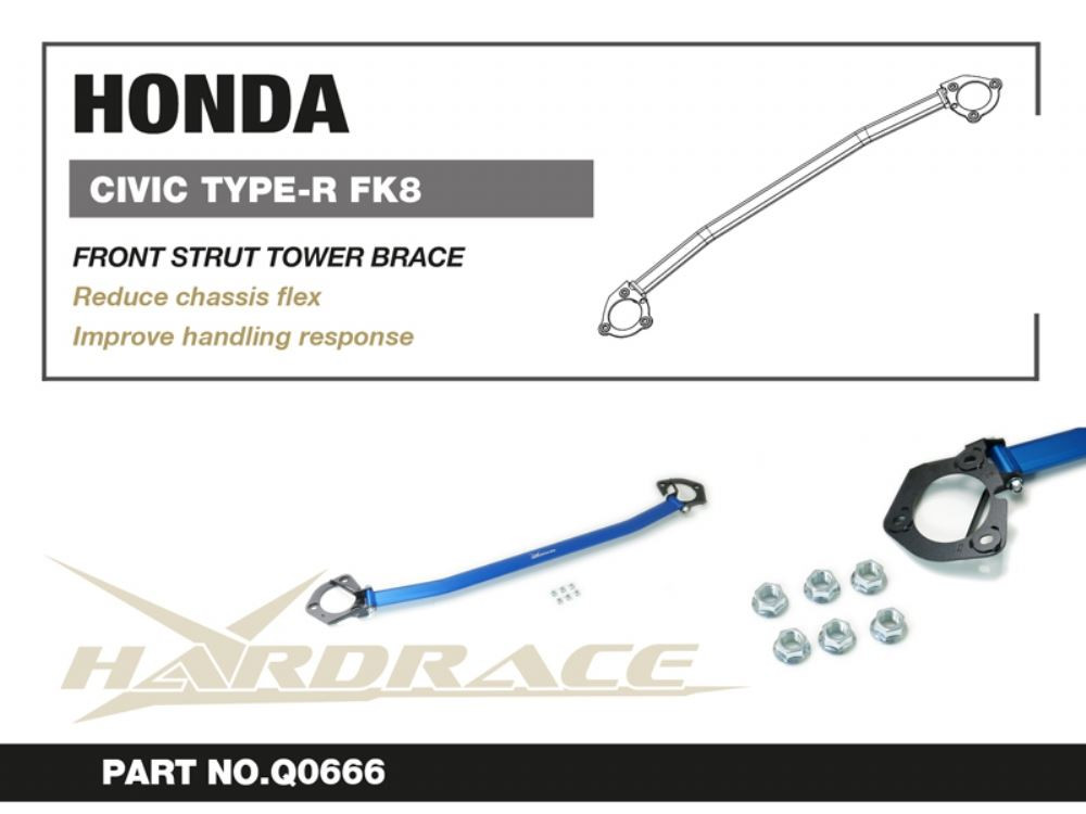 Hardrace Front Strut Tower Brace Honda Civic