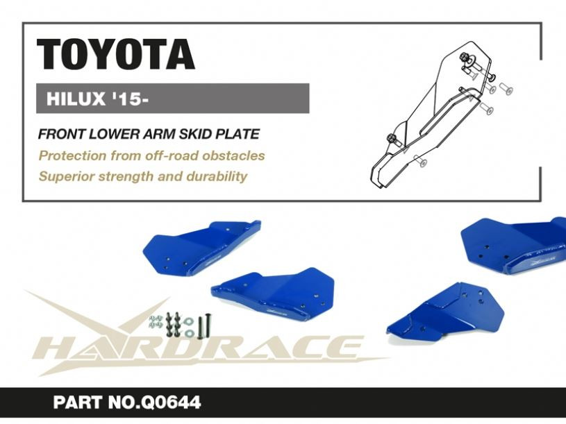 Hardrace Front Lower Arm Skid Plate Toyota Fortuner, Hilux Hardrace Front Lower Arm Skid Plate Toyota Fortuner, Hilux