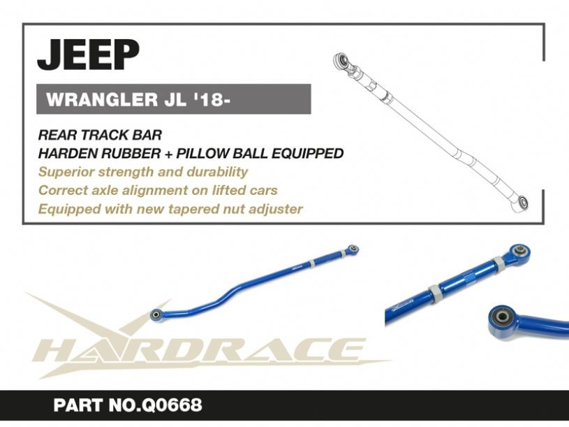 Hardrace Rear Track Bar Jeep Wrangler, Wrangler unlimited Hardrace Rear Track Bar Jeep Wrangler, Wrangler unlimited