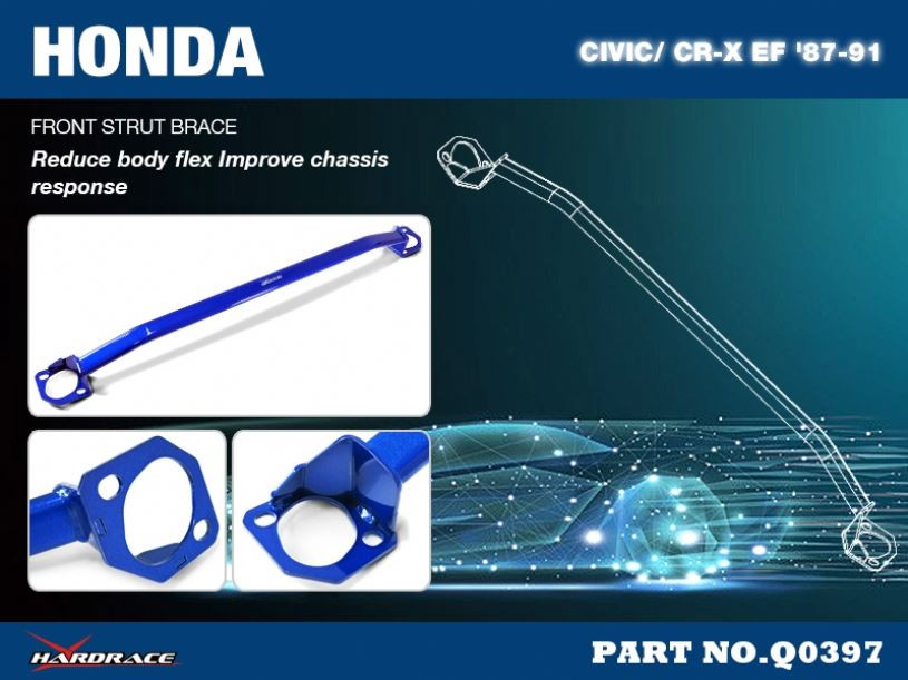 Hardrace Front Strut Brace Honda Civic Hardrace Front Strut Brace Honda Civic