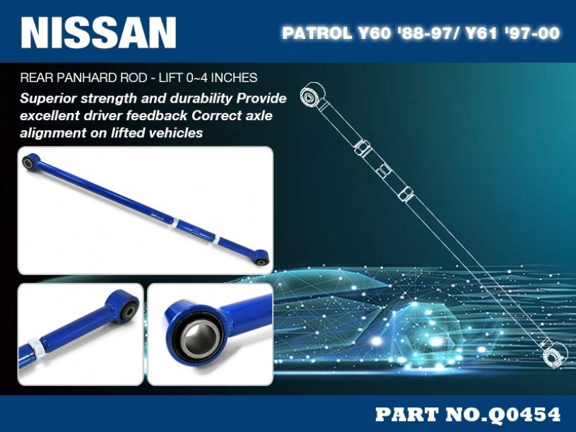 Hardrace Rear Panhard Rod Nissan Patrol