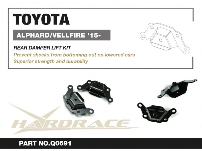 Hardrace Rear Damper Lift Kit Toyota Alphard
