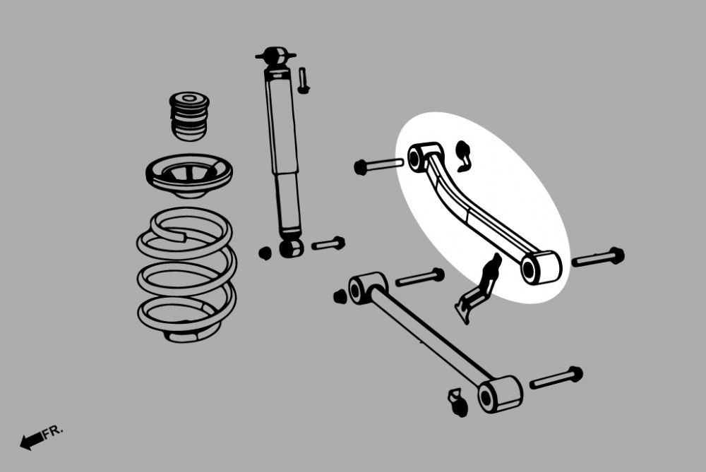 Hardrace Rear Upper Arm Jeep Wrangler, Wrangler unlimited