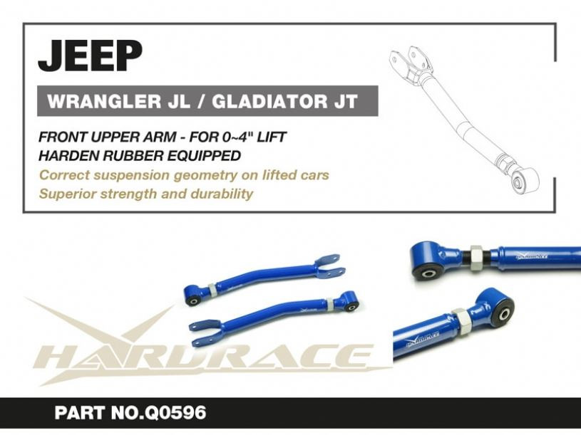 Hardrace Front Upper Arm Jeep Gladiator, Wrangler, Wrangler unlimited