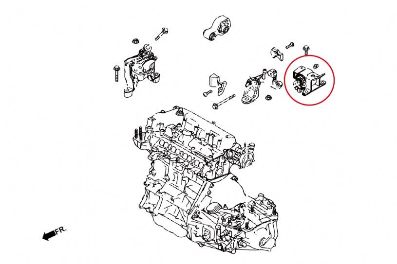 Hardrace Left Engine Mount Mazda 3, 6, CX-5