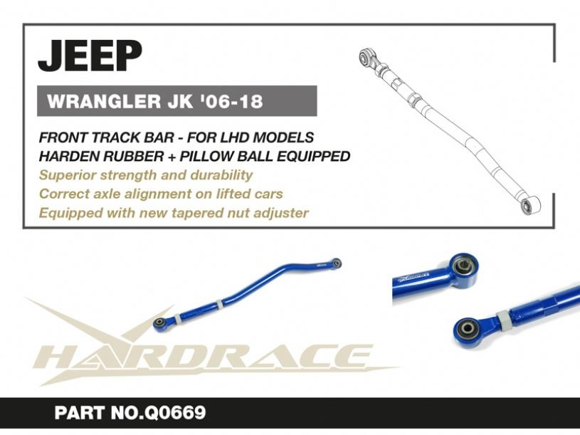 Hardrace Front Track Bar Jeep Wrangler, Wrangler unlimited
