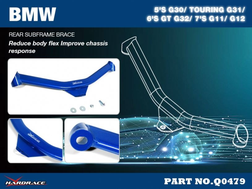 Hardrace Rear Subframe Brace Bmw 5 Series, 6 Series, 7 Series