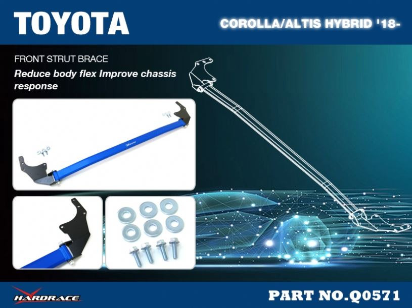 Hardrace Front Strut Brace Toyota Corolla/altis/auris, Corolla cross