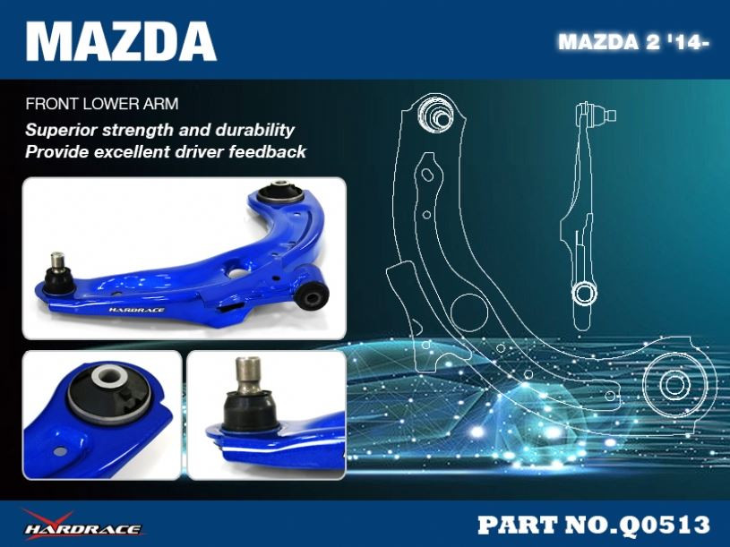 Hardrace Front Lower Control Arm Mazda 2 Hardrace Front Lower Control Arm Mazda 2