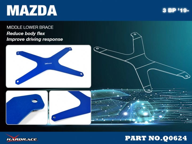 Hardrace Middle Lower Brace Mazda 3, CX-30