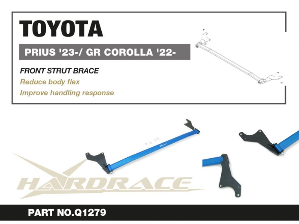Hardrace Front Strut Brace Toyota Prius, Corolla/altis/auris