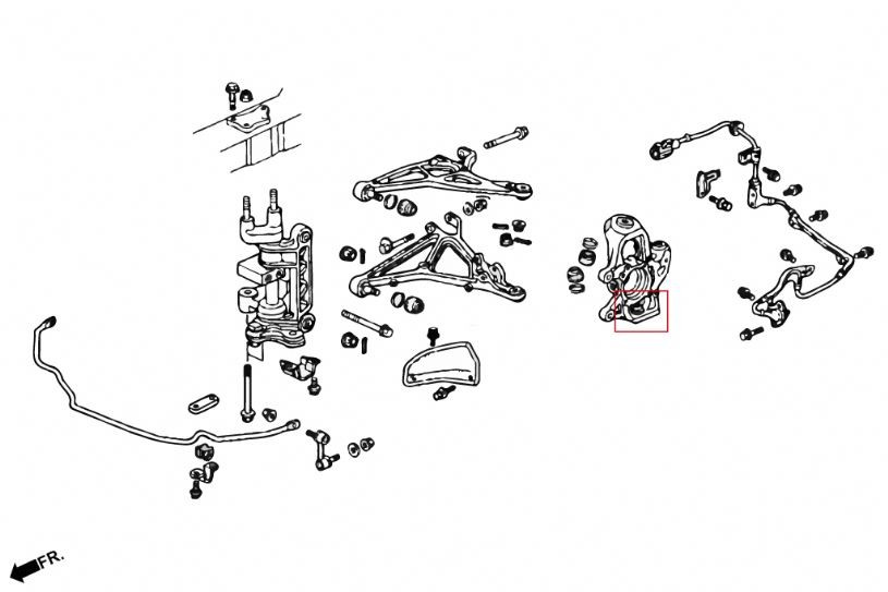 Hardrace Front Knuckle Lower Ball Joint Honda NSX