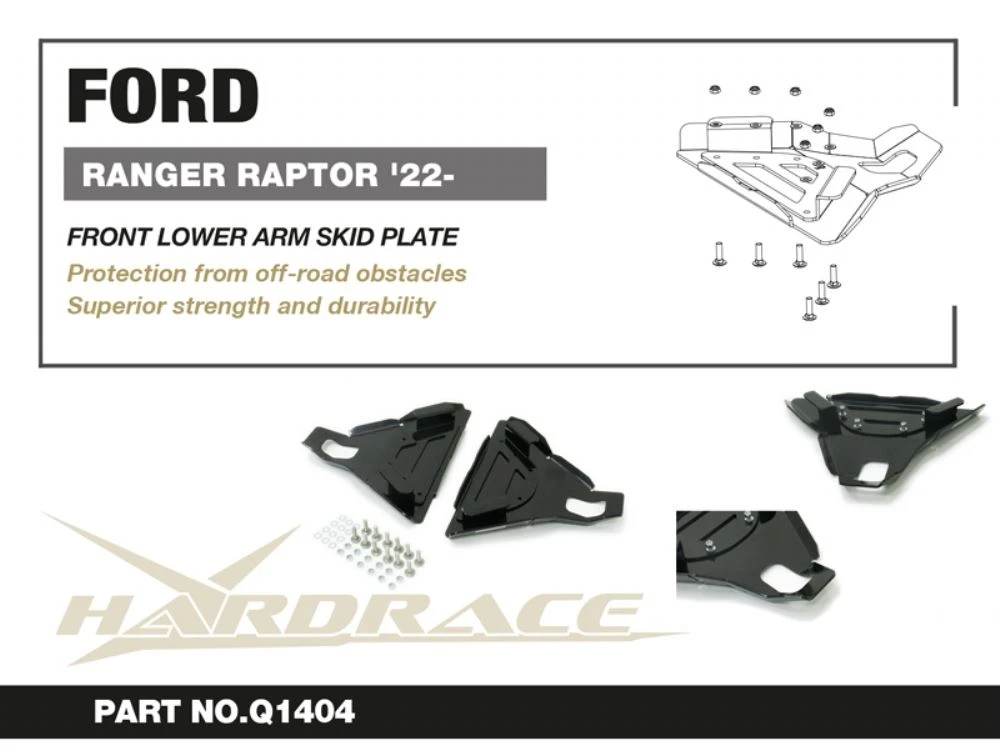 Hardrace Front Lower Arm Skid Plate Ford Ranger