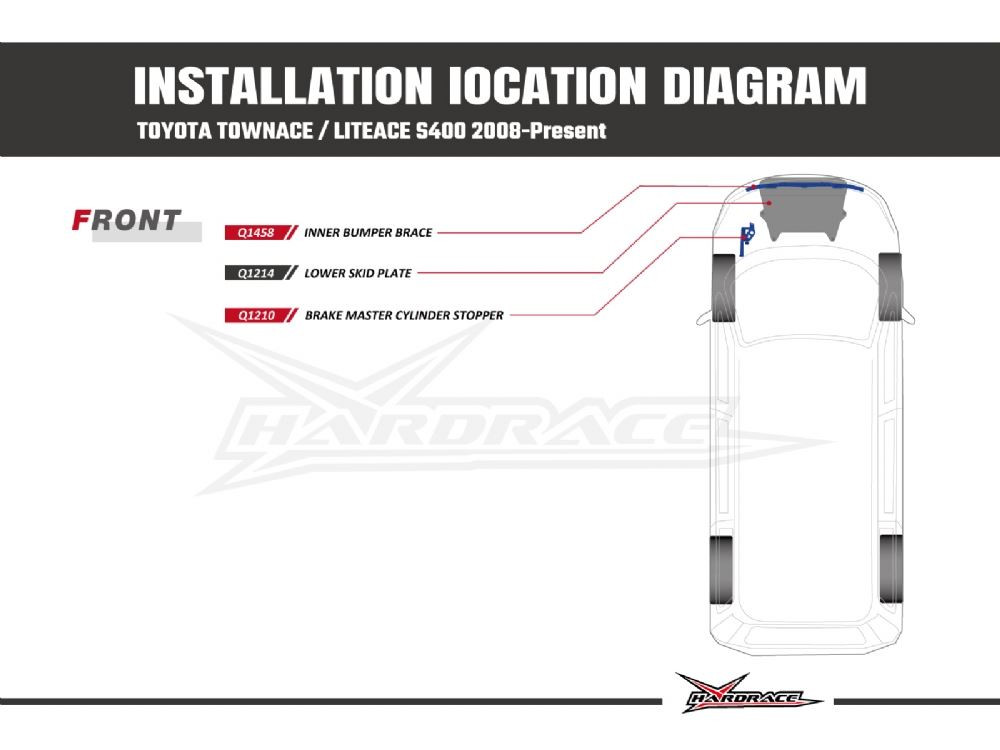 Hardrace Front Inner Bumper Brace Toyota Townace / liteace