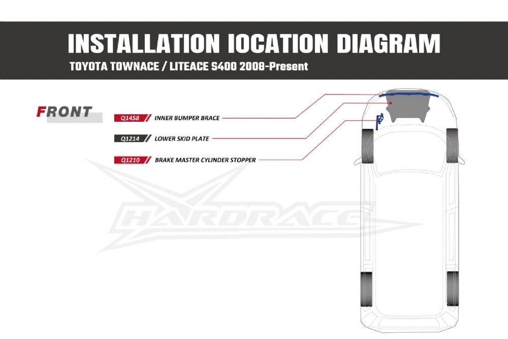 Hardrace Front Inner Bumper Brace Toyota Townace / liteace