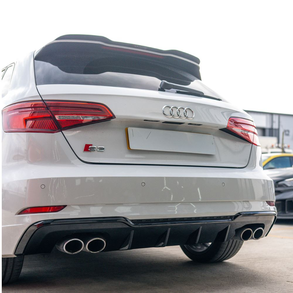 AUDI A3/S3 8V FACELIFT SPORTBACK 5 DOOR GLOSS BLACK DIFFUSER - V1 AUDI A3/S3 8V FACELIFT SPORTBACK 5 DOOR GLOSS BLACK DIFFUSER - V1