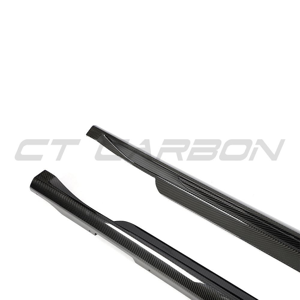 PORSCHE TAYCAN 2020-2024 CARBON FIBRE SIDE SKIRTS