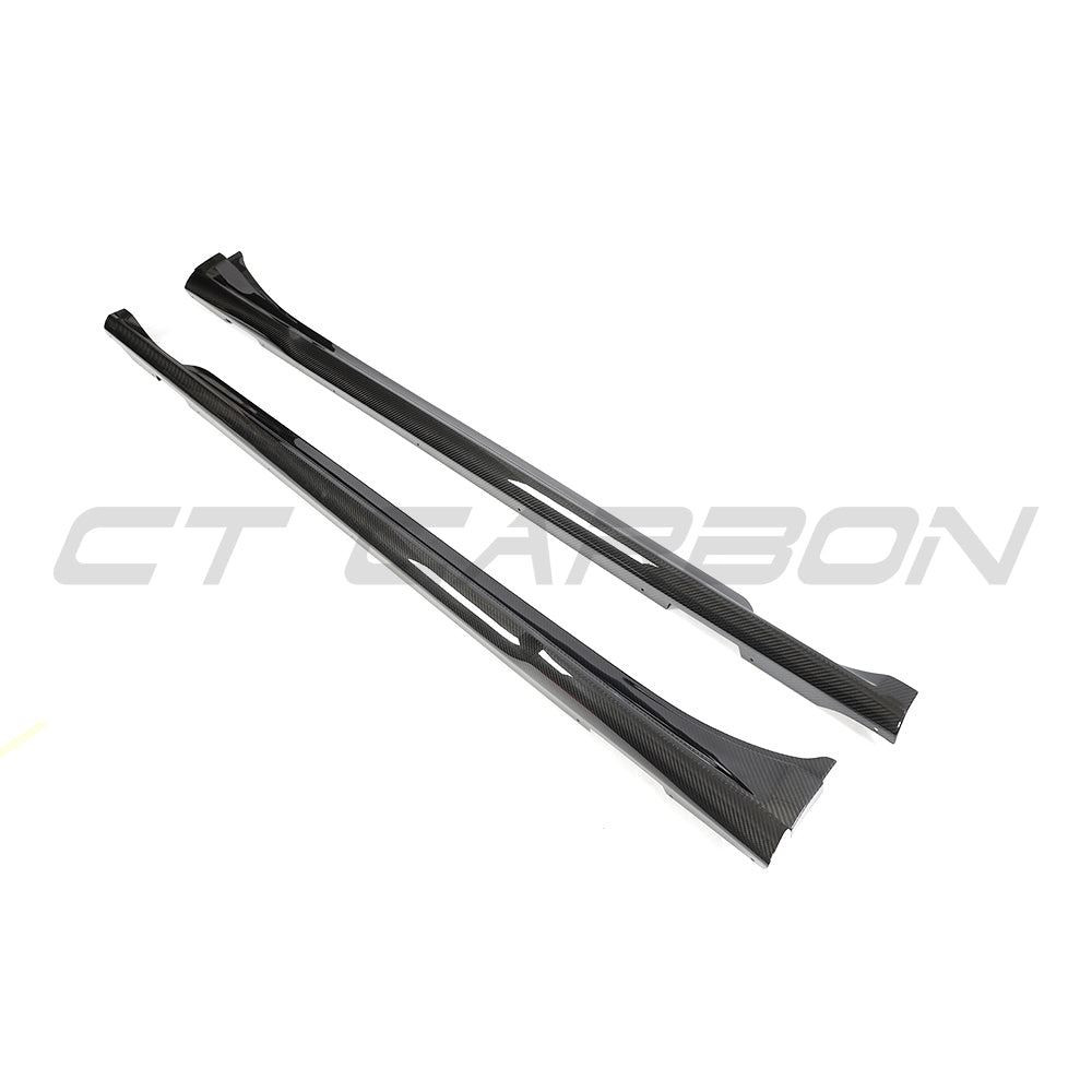 PORSCHE TAYCAN 2020-2024 CARBON FIBRE SIDE SKIRTS