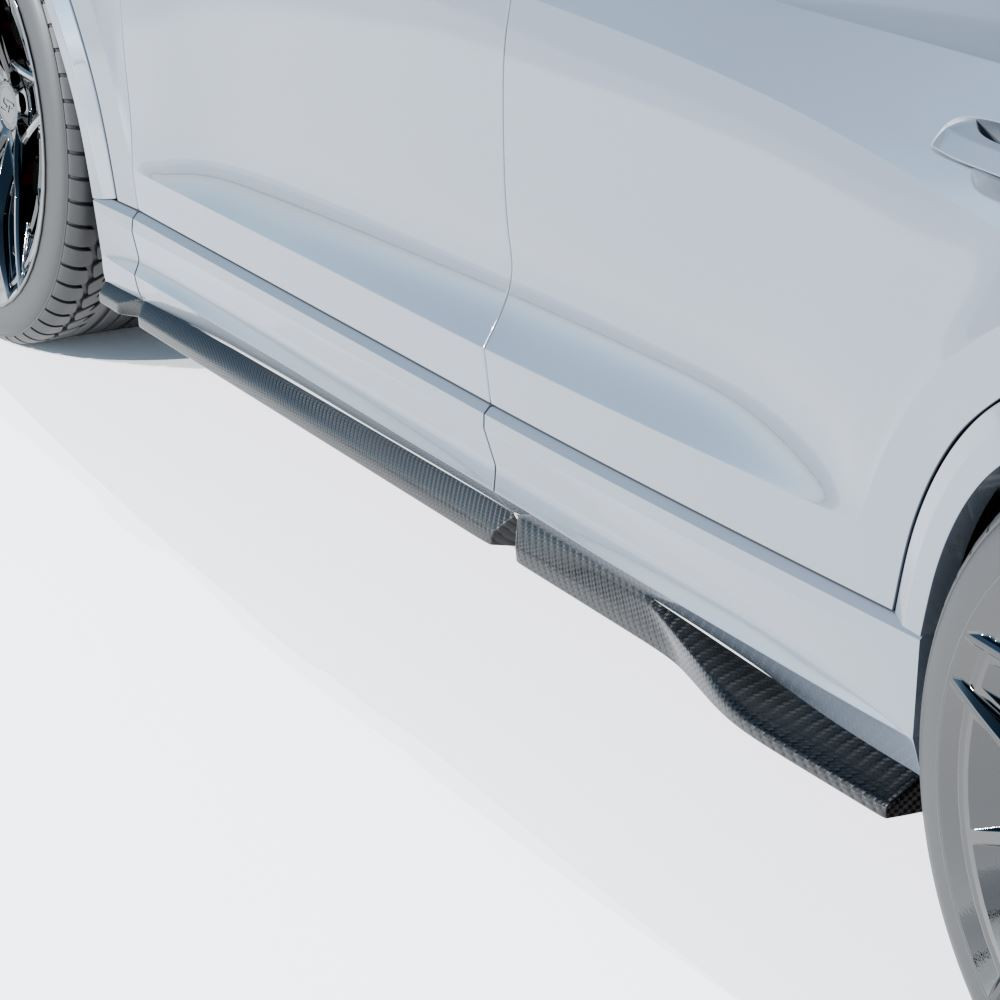 AUDI RSQ8 2020+ CARBON FIBRE SIDE SKIRTS (Matte Carbon) - CT DESIGN