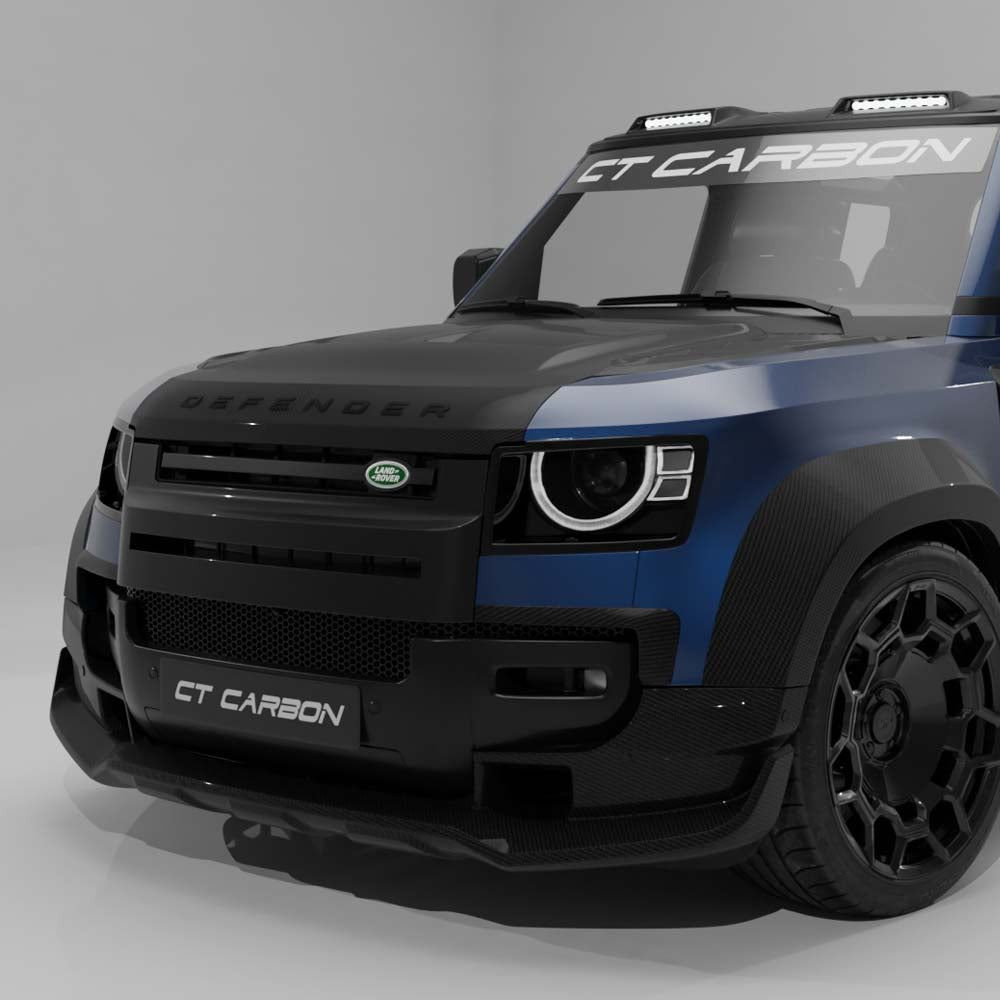 DEFENDER 90/110/130 2020+ CARBON FIBRE FRONT BUMPER TRIM - CT DESIGN