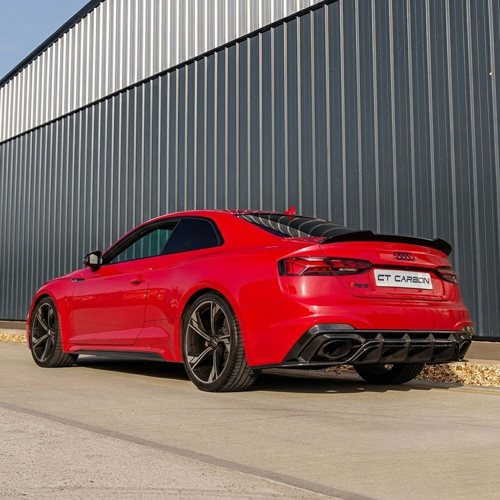 AUDI RS5 B9.5 SPORTBACK & COUPE 2020-2025 CARBON FIBRE DIFFUSER - CT DESIGN AUDI RS5 B9.5 SPORTBACK & COUPE 2020-2025 CARBON FIBRE DIFFUSER - CT DESIGN