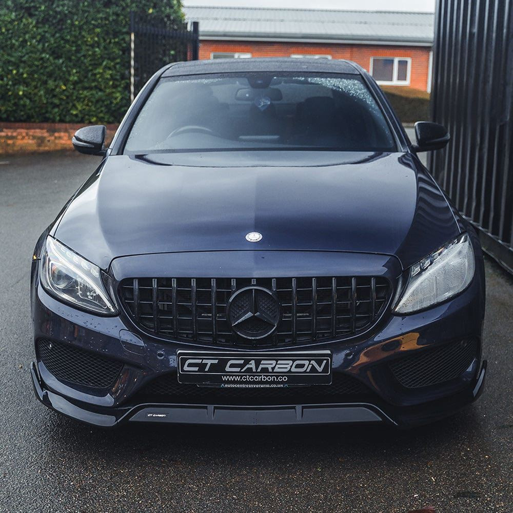 MERCEDES C43 & C CLASS W205 2014-2018 PRE-FACELIFT GLOSS BLACK SPLITTER - V1