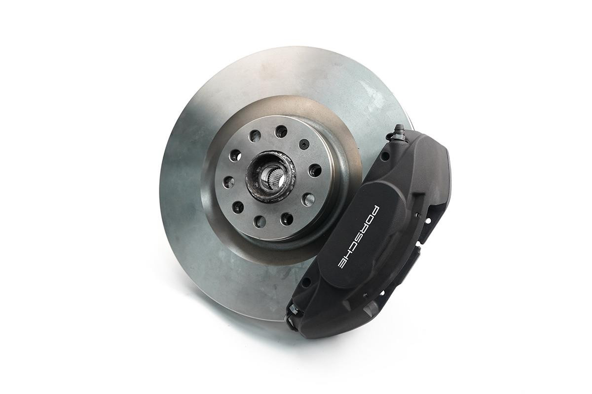 Porsche 4 Pot Front Brake Upgrade for Mk7 MQB Platform Vehicles Porsche 4 Pot Front Brake Upgrade for Mk7 MQB Platform Vehicles