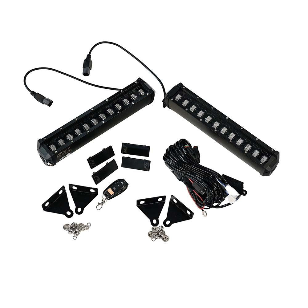 DEFENDER 90/110/130 L663 2020+ GLOSS BLACK LED FRONT BUMPER LIGHTS