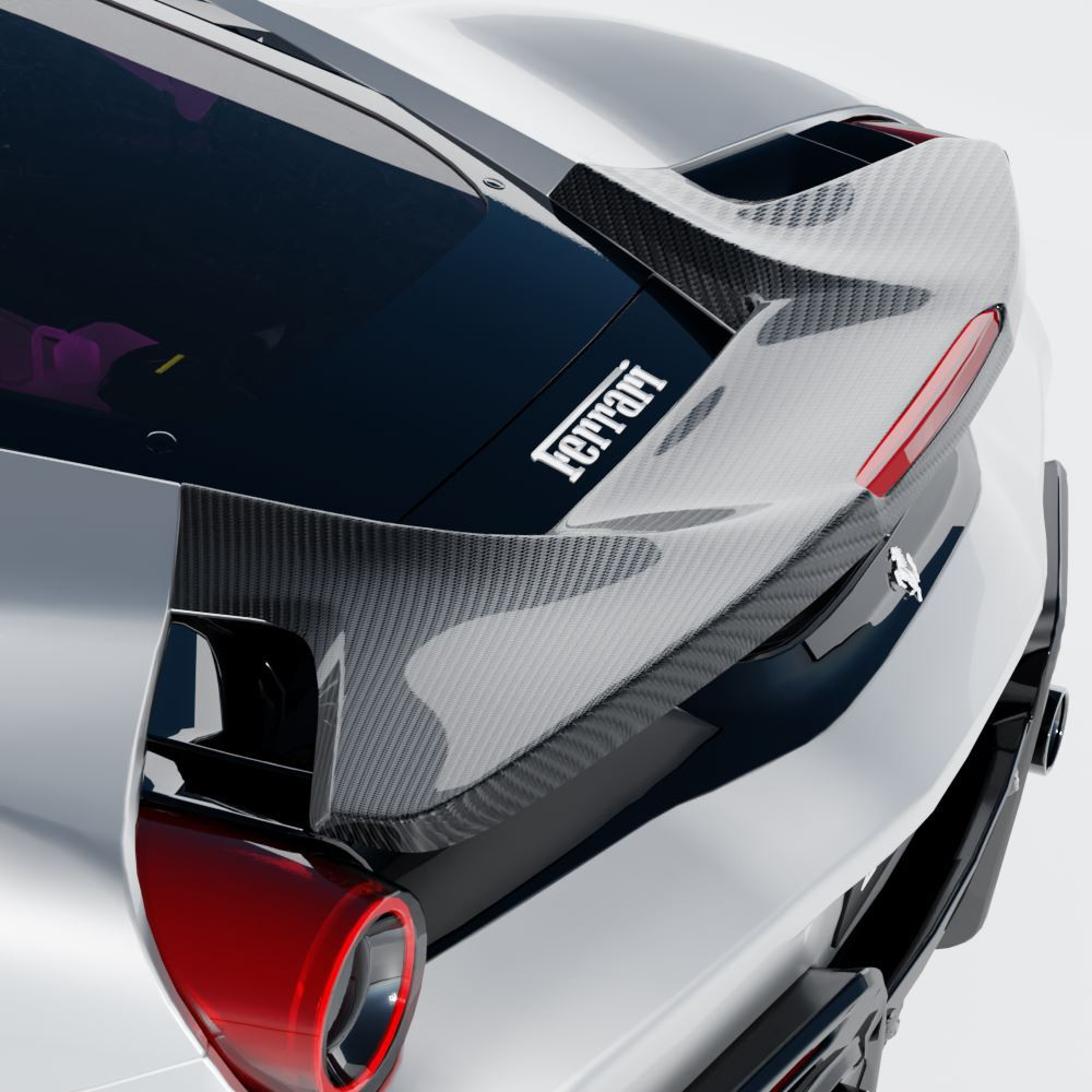 FERRARI 488 PISTA CARBON FIBRE SPOILER - CT DESIGN FERRARI 488 PISTA CARBON FIBRE SPOILER - CT DESIGN