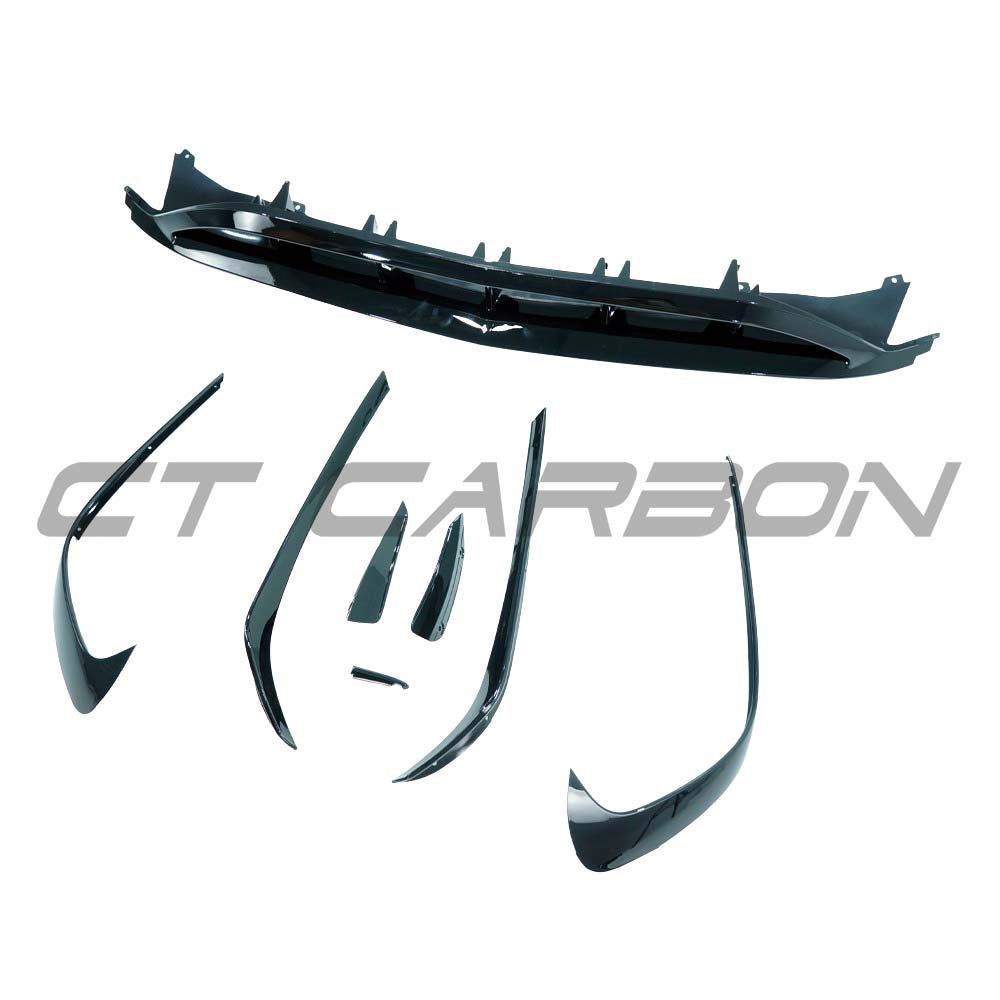 MERCEDES A-CLASS W176 (FACELIFT) 2015-2018 GLOSS BLACK SPLITTER