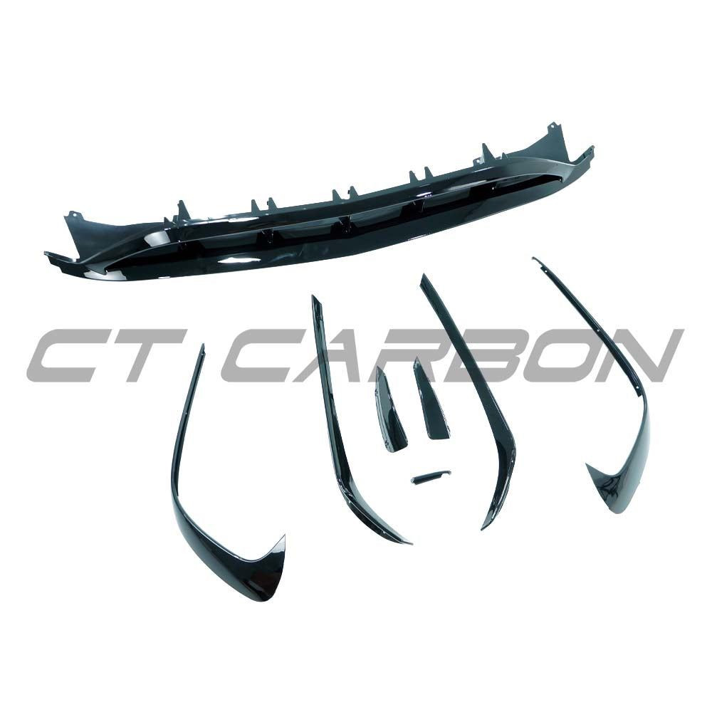 MERCEDES A-CLASS W176 (FACELIFT) 2015-2018 GLOSS BLACK SPLITTER