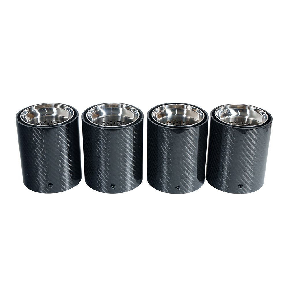 BMW F90/F92 M5/M8 CARBON FIBRE EXHAUST TIPS - CHROME x4