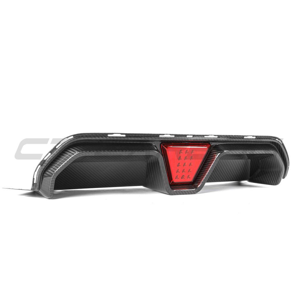 BMW M5 F90 2018-2024 PRE PREG CARBON FIBRE DIFFUSER WITH LED - V4 BMW M5 F90 2018-2024 PRE PREG CARBON FIBRE DIFFUSER WITH LED - V4