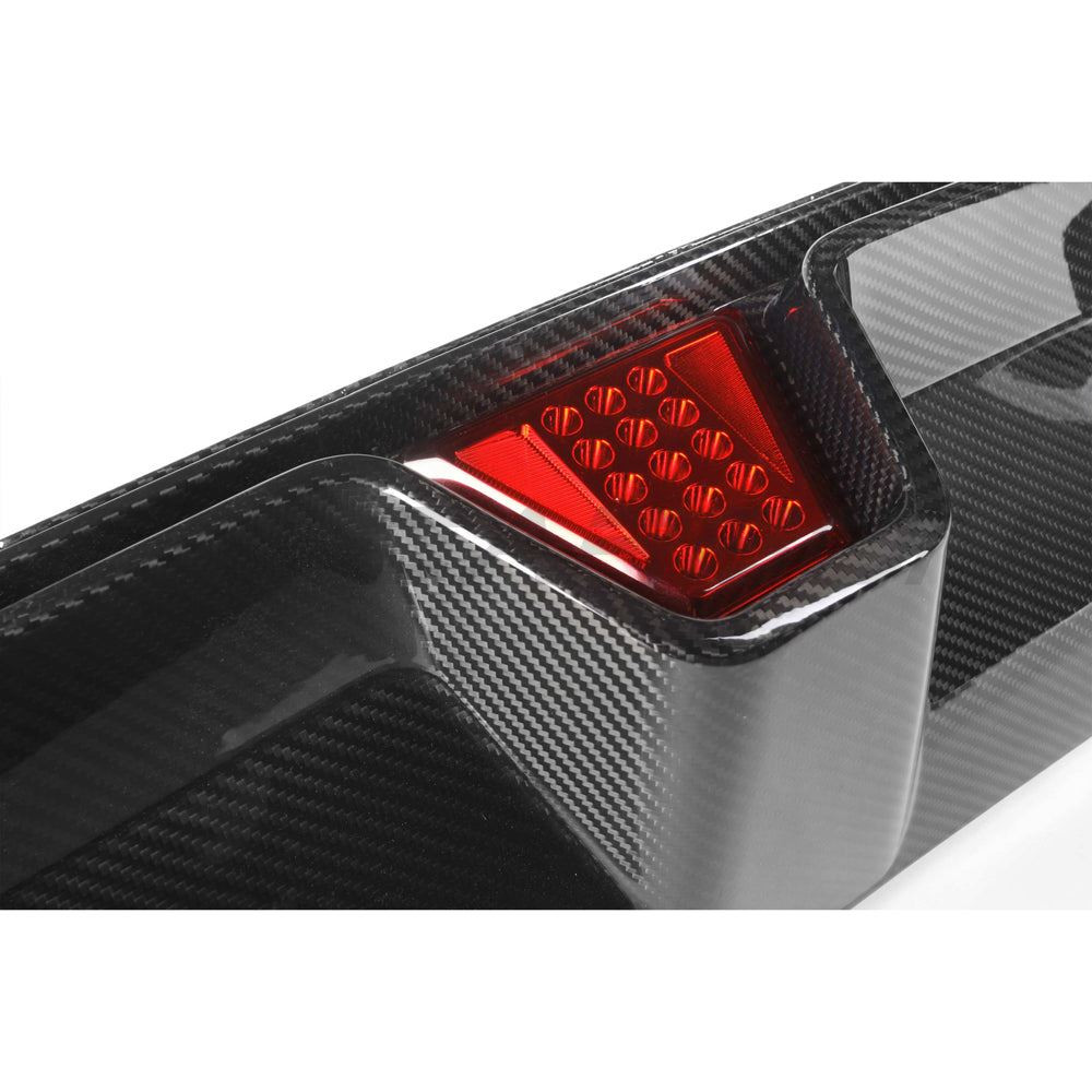 BMW M5 F90 2018-2024 PRE PREG CARBON FIBRE DIFFUSER WITH LED - V4 BMW M5 F90 2018-2024 PRE PREG CARBON FIBRE DIFFUSER WITH LED - V4