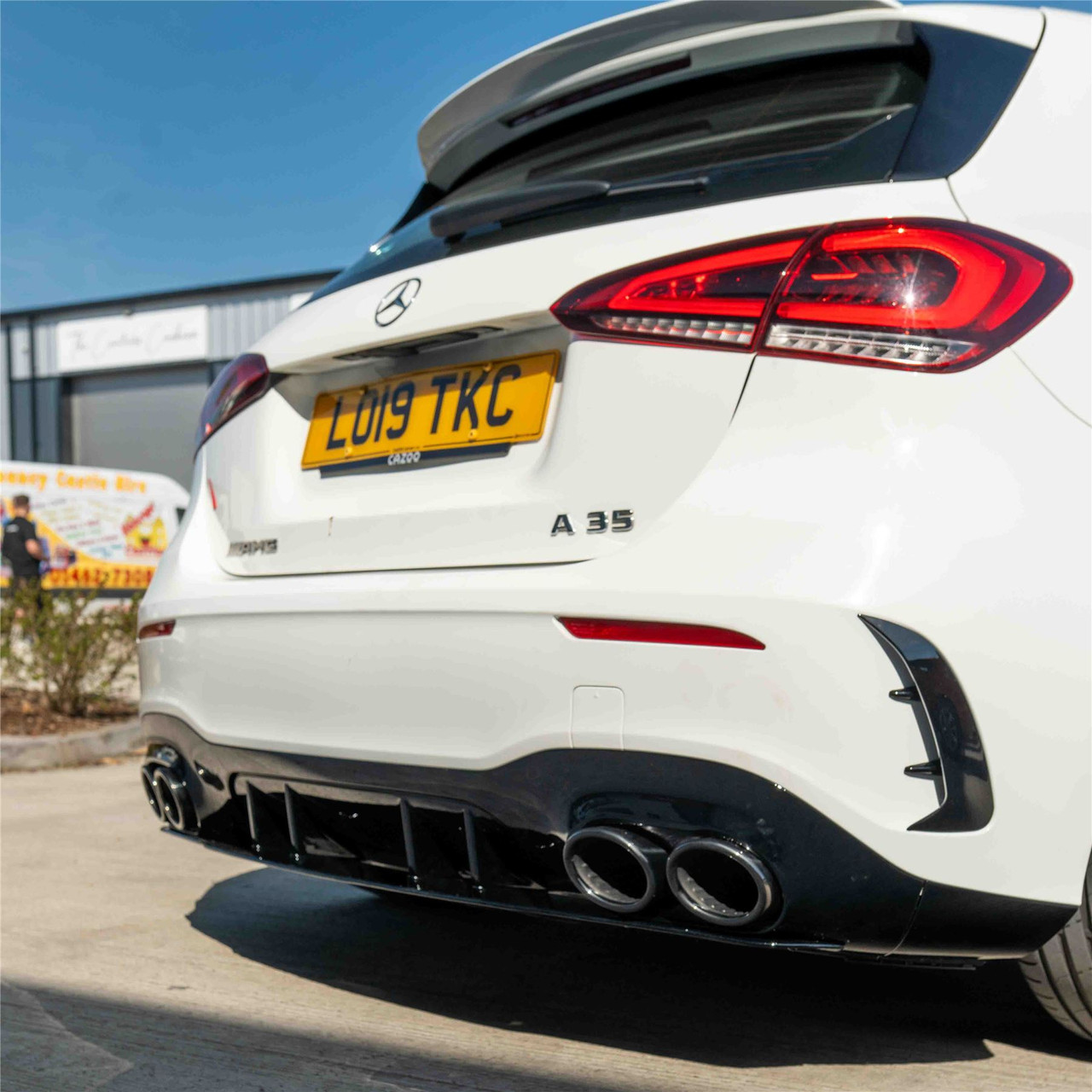 MERCEDES A-CLASS W177/V177 2018-CURRENT GLOSS BLACK QUAD TIP DIFFUSER MERCEDES A-CLASS W177/V177 2018-CURRENT GLOSS BLACK QUAD TIP DIFFUSER