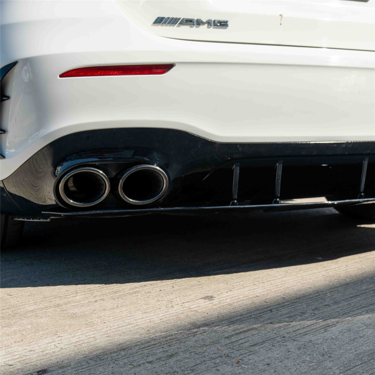 MERCEDES A-CLASS W177/V177 2018-CURRENT GLOSS BLACK QUAD TIP DIFFUSER MERCEDES A-CLASS W177/V177 2018-CURRENT GLOSS BLACK QUAD TIP DIFFUSER