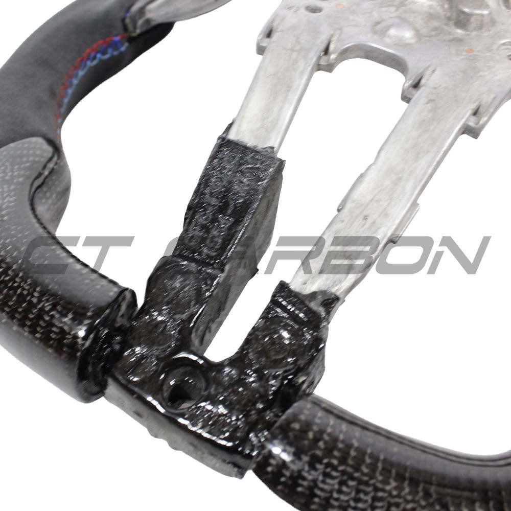 BMW FXX CARBON FIBRE / ALCANTARA FLAT BOTTOM STEERING WHEEL