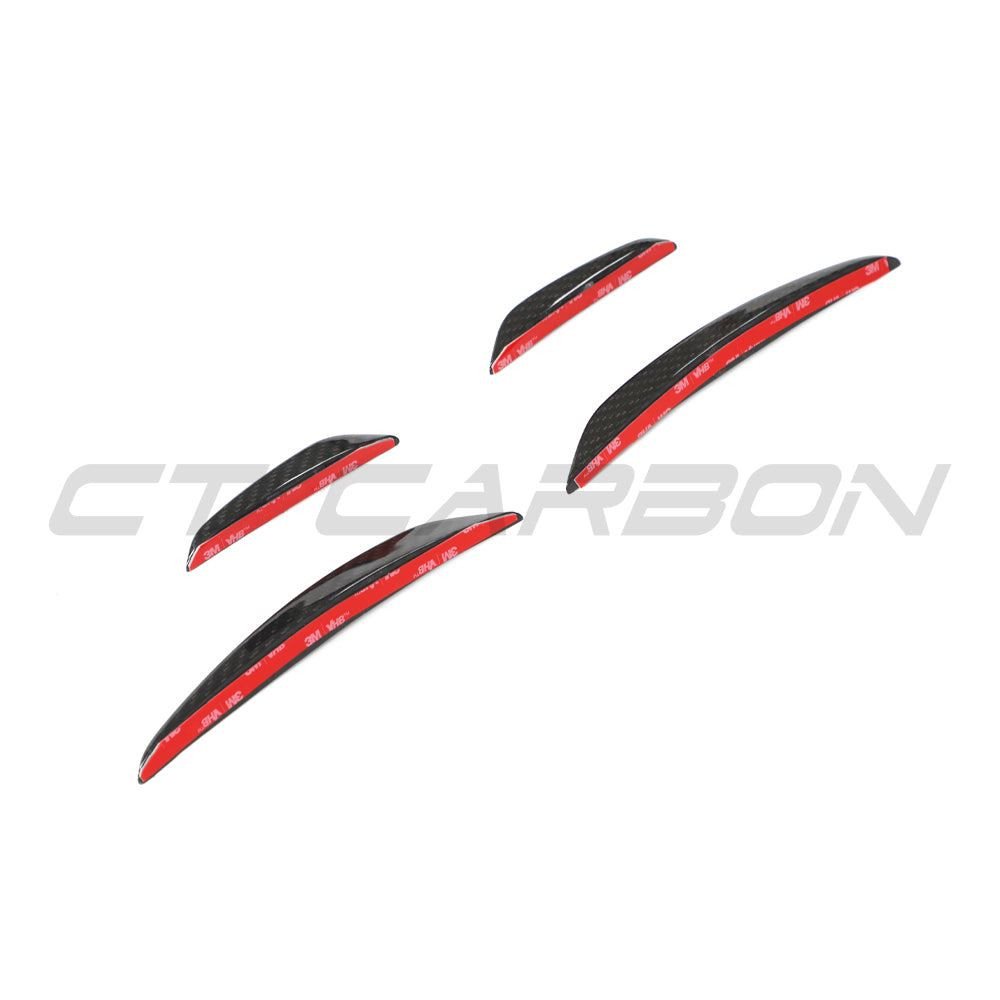 AUDI RS3 8Y 2025+ CARBON FIBRE FRONT BUMPER CANARDS - CT DESIGN