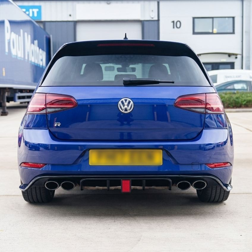 VOLKSWAGEN GOLF R MK7.5 2017-2020 GLOSS BLACK DIFFUSER WITH LED LIGHT VOLKSWAGEN GOLF R MK7.5 2017-2020 GLOSS BLACK DIFFUSER WITH LED LIGHT