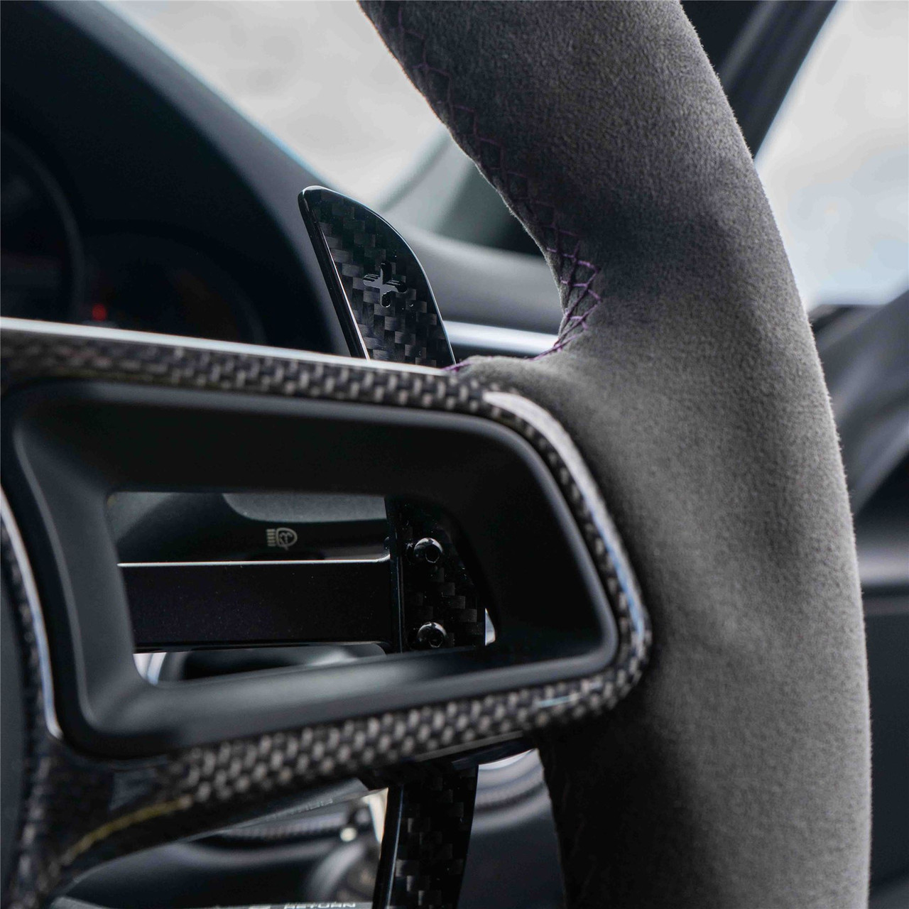 PORSCHE 911/CAYMAN/BOXSTER/CAYENNE/MACAN 2013+ MAGNETIC CARBON FIBRE PADDLES