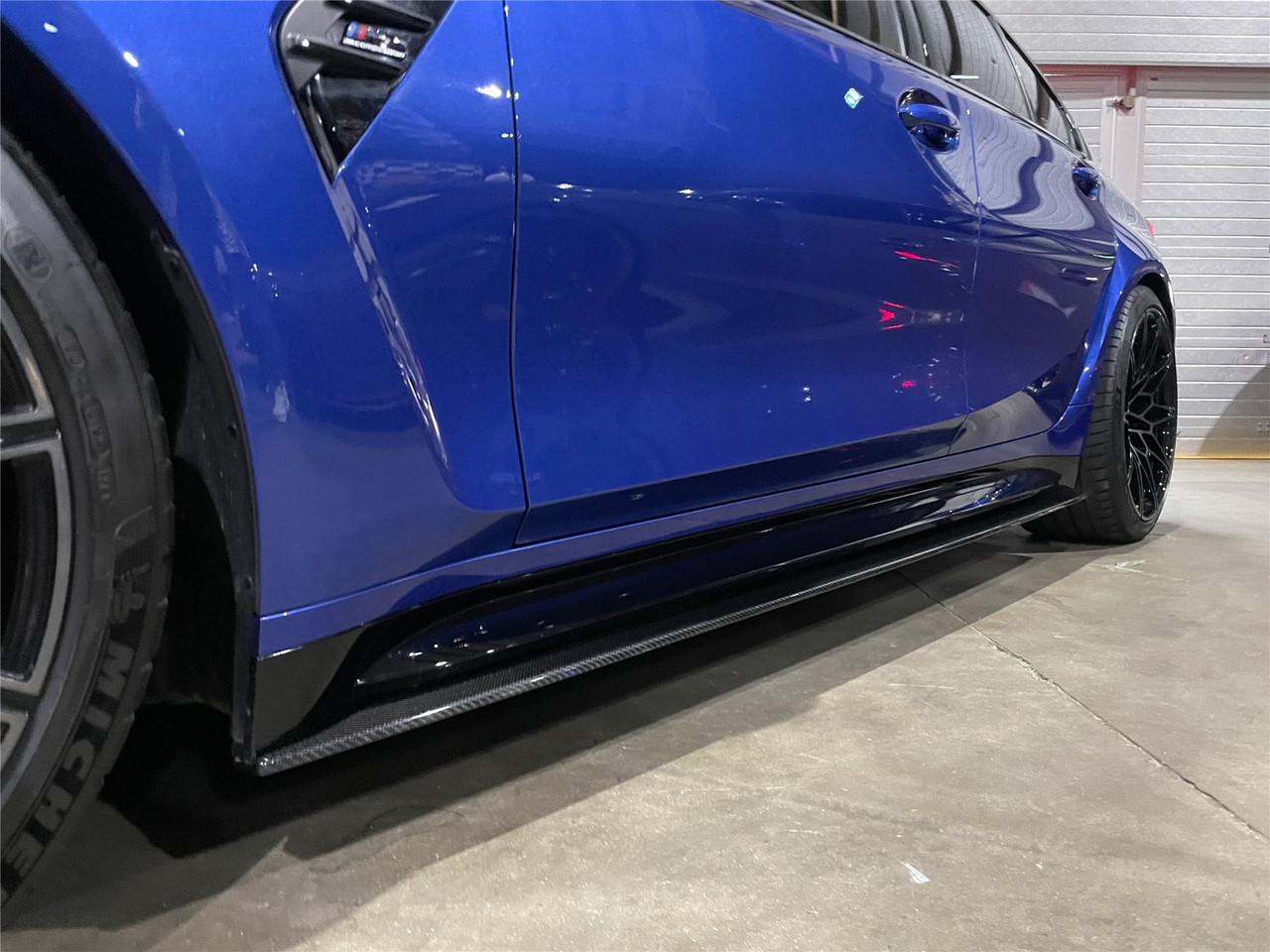 BMW M4 G82/G83 CARBON FIBRE SIDE SKIRT EXTENSIONS V1 - CT DESIGN
