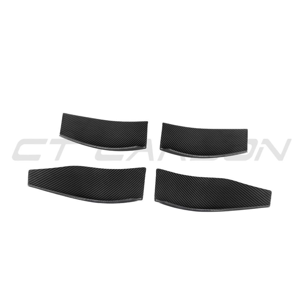 BMW M3/M4 G80/G81/G82/G83 2021+ CARBON FIBRE FRONT BUMPER CANARDS - V3
