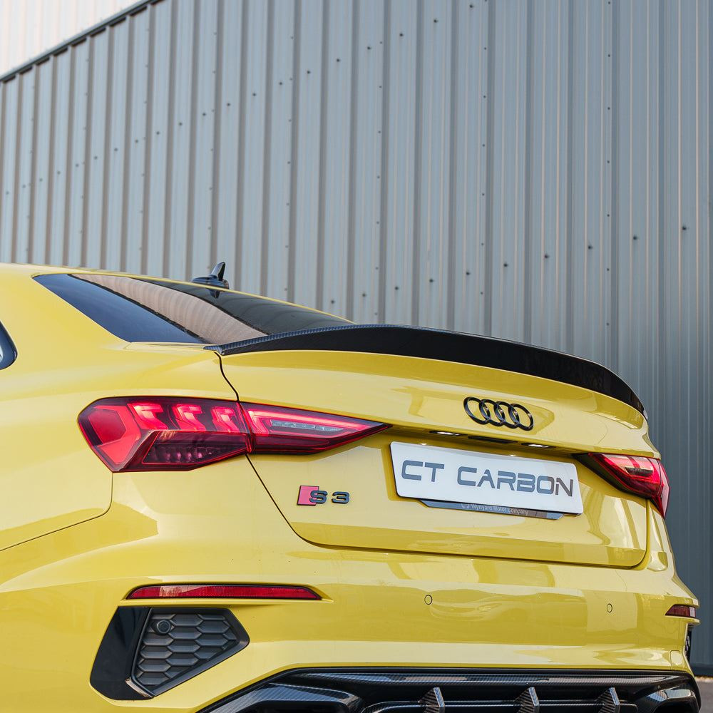 AUDI A3/S3/RS3 8Y 2022+ SALOON CARBON FIBRE SPOILER - CT DESIGN V2 AUDI A3/S3/RS3 8Y 2022+ SALOON CARBON FIBRE SPOILER - CT DESIGN V2